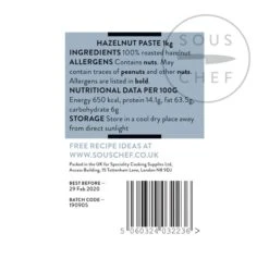 Hazelnut Paste For Catering, 1kg -Deals Kitchen Hub Store 0017 Hazelnut Paste 1kg Back 1