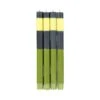 Set Of 4 Striped Colourblock Dinner Candles