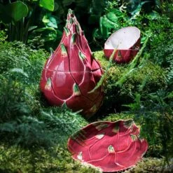 Bordallo Pinheiro Tropical Fruits Dragon Fruit Small Bowl, 14x14cm -Deals Kitchen Hub Store DC0205BordalloPinheiroTropicalFruitsSmallBowl Dragonfruitlifestyle