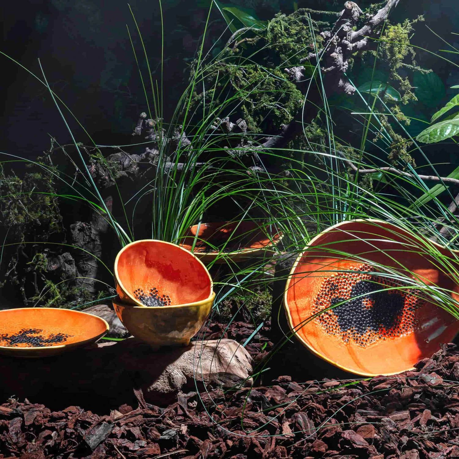 Bordallo Pinheiro Tropical Fruits Papaya Small Bowl, 14x14cm 3 Bordallo Pinheiro Tropical Fruits Papaya Small Bowl, 14x14cm - Image 3