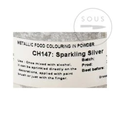 Edible Metallic Sparkling Silver Powder Food Colour 25g -Deals Kitchen Hub Store DE0129 EdibleMetallicSparklingSilverPowderFoodColour 1