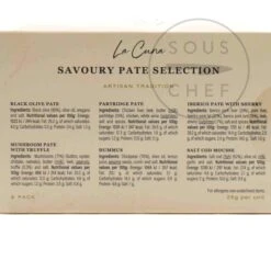 La Cuna Savoury Pate Selection, 6x25g -Deals Kitchen Hub Store DL0168LaCunaSavouryPateSelection 6x25gIngredients