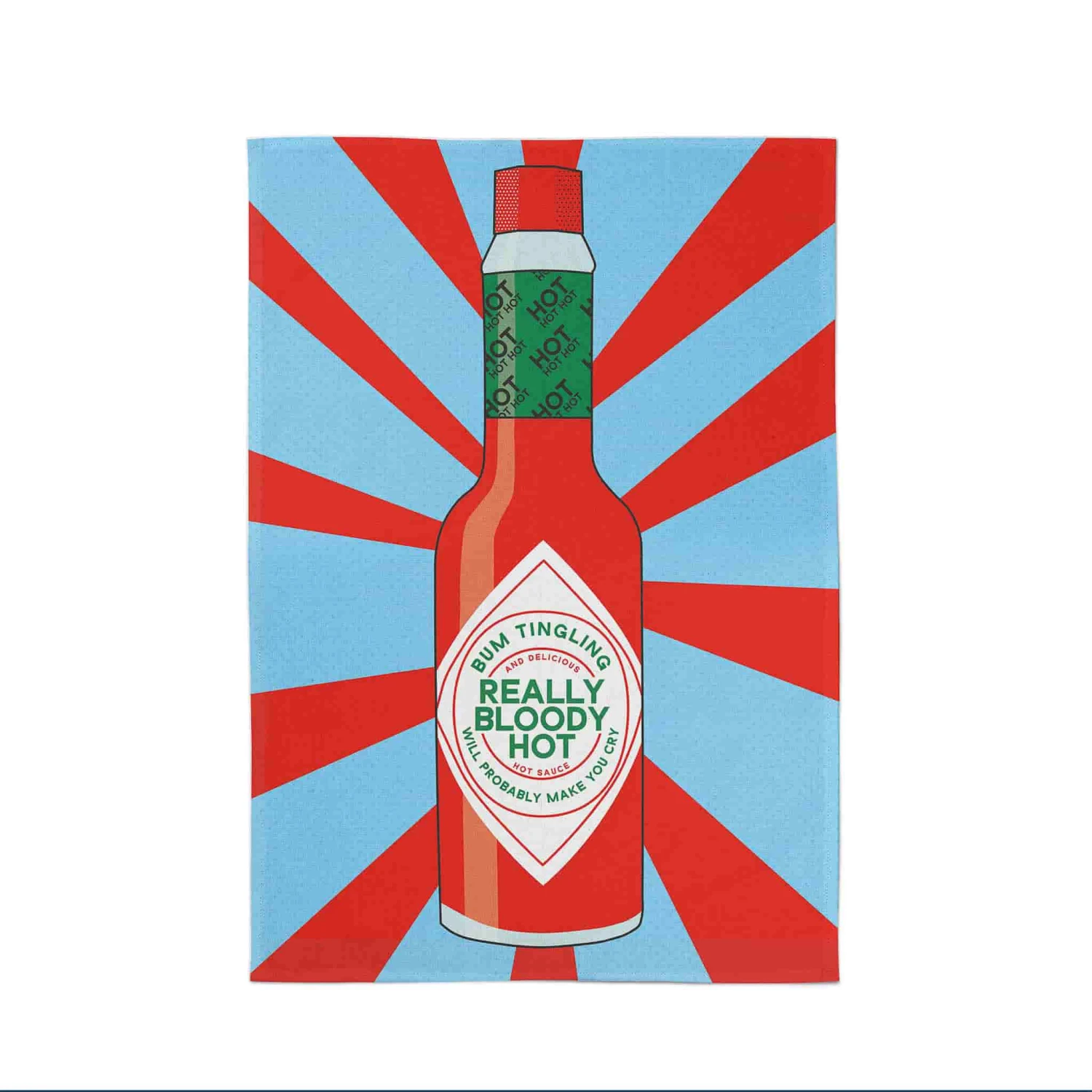 Really Bloody Hot Hot Sauce Tea Towel 1 Really Bloody Hot Hot Sauce Tea Towel
