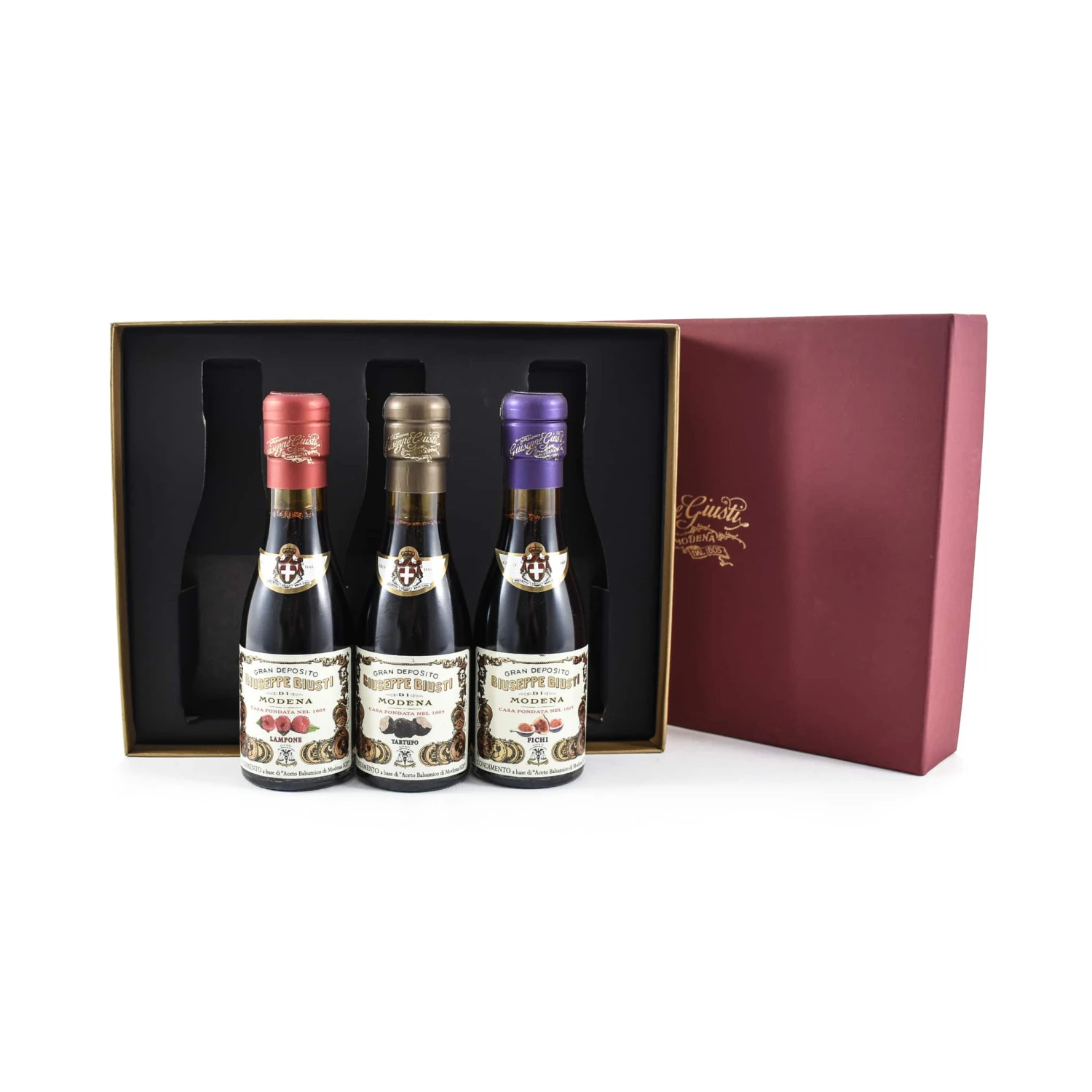 Giuseppe Giusti Infused Balsamic Vinegar Collection - Truffle, Fig & Raspberry 1 Giuseppe Giusti Infused Balsamic Vinegar Collection - Truffle, Fig & Raspberry