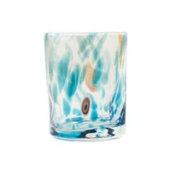 Murano Glass Tumbler, Aquamarine -Deals Kitchen Hub Store IA0002MuranoGlassTumbler Aquamarine ProductFrontLarge 2