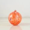 Murano Glass Decorative Sphere Ornament, Orange