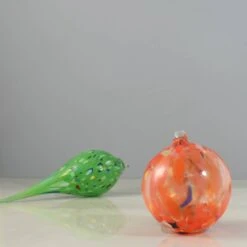 Murano Glass Decorative Sphere Ornament, Orange 5 Murano Glass Decorative Sphere Ornament, Orange -Deals Kitchen Hub Store IA0006MuranoGlassDecorativeSphereOrnament Orange2