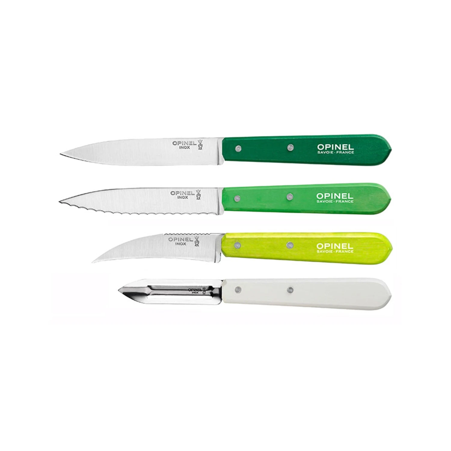 Opinel Kitchen Essentials 4 Knife Set - Greens 1 Opinel Kitchen Essentials 4 Knife Set - Greens