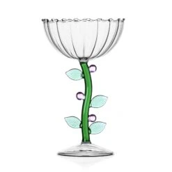 Ichendorf Milano Pink Flower Optical Coupe Glass, 240ml