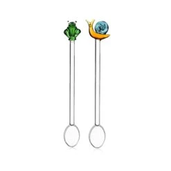 Ichendorf Milano Snail And Frog Set Of 2 Stirring Spoons, 15cm