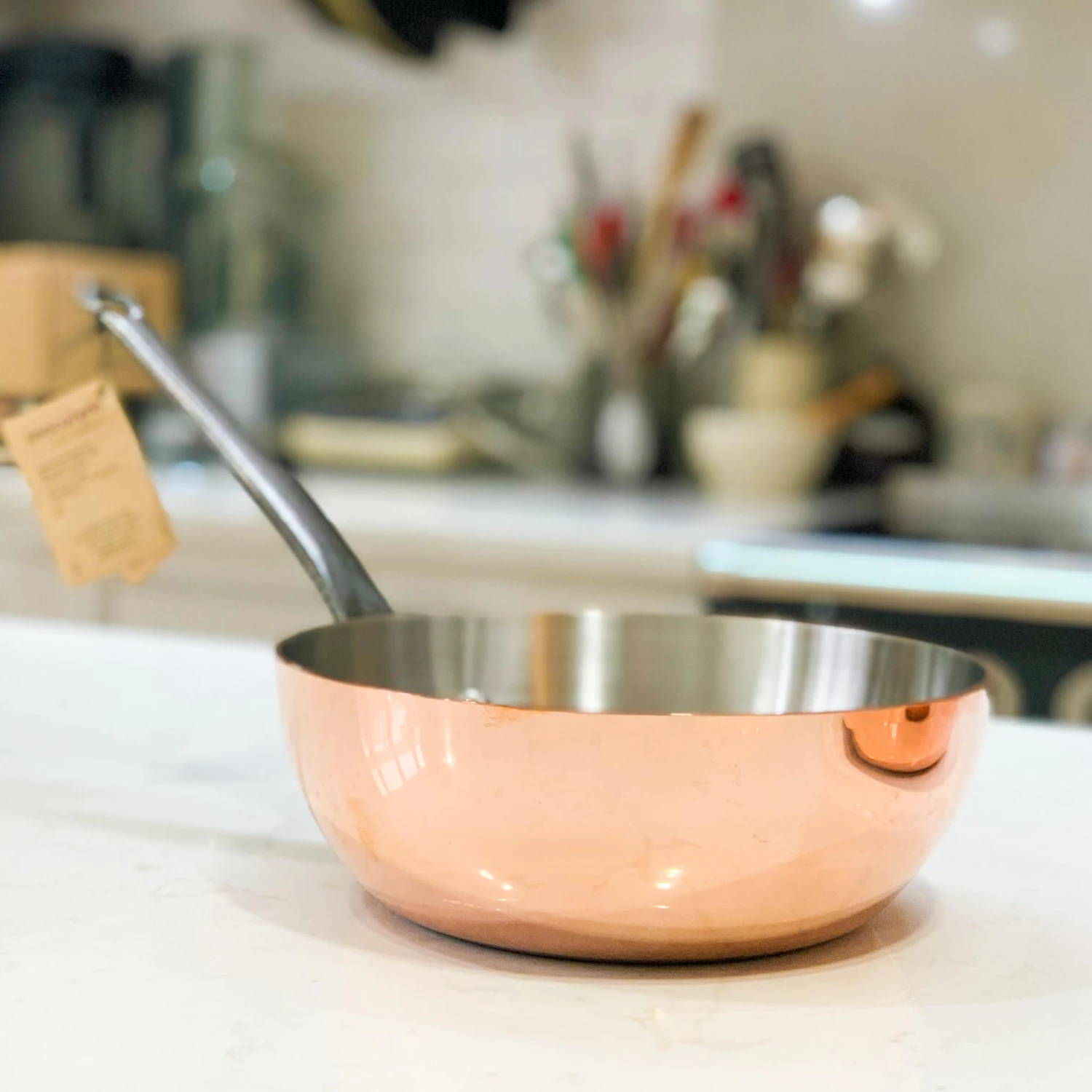 De Buyer Prima Matera Induction-Compatible Copper Saute Pan - Conical 2 De Buyer Prima Matera Induction-Compatible Copper Saute Pan - Conical - Image 2