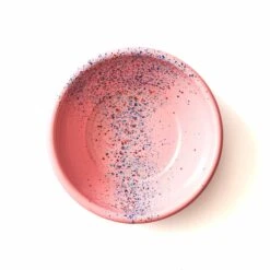 Splatter Fest Enamel Bowl, Pink