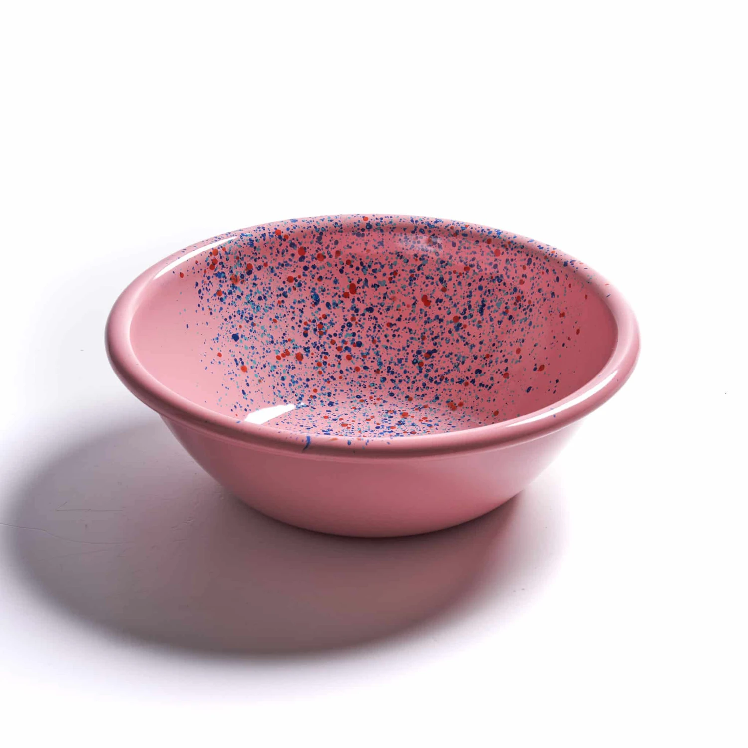 Splatter Fest Enamel Bowl, Pink 2 Splatter Fest Enamel Bowl, Pink - Image 2