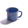 Splatter Fest Enamel Mug Cobalt, Blue