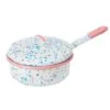Pink Dot Enamel Saute Pan With Lid, 16cm