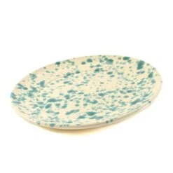 Puglia Aquamarine Splatter Dinner Plate 27cm -Deals Kitchen Hub Store NC0046 PugliaAquamarineSplatterDinnerPlate27cm var2