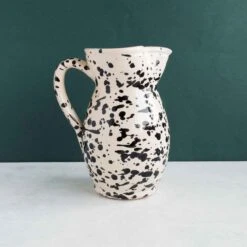 Puglia Black Splatter Ceramic Pitcher -Deals Kitchen Hub Store ShopifyProduct 2040px 0019 PugliaPitcher lifestyle NC0016