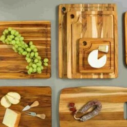 Teakhaus Rectangle Marine Cutting Board With Juice Canal, Medium 7 Teakhaus Rectangle Marine Cutting Board With Juice Canal, Medium -Deals Kitchen Hub Store TK0002 TK0003lifestyle