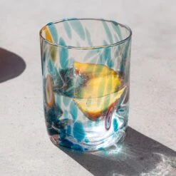 Murano Glass Tumbler, Aquamarine
