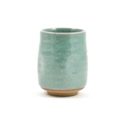 Large Duck Egg Blue Glaze Tea Cup