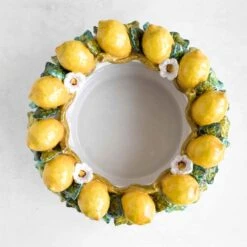 Handmade Tuscan Lemon Bowl 35cm -Deals Kitchen Hub Store lifestyle 0036 TuscanLemonBowl above NC0002