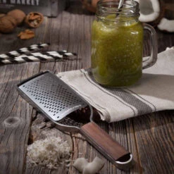 Master Series Walnut Microplane Gourmet Coarse Grater -Deals Kitchen Hub Store microplane gourmet coarse grater lifestyle 1