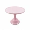 Mosser Glass Pink Milk Glass Cake Stand 10"