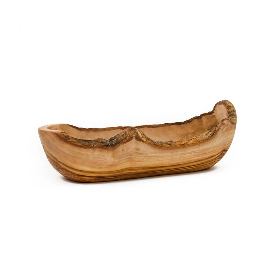 Olive Wood Rustic Serving Bowl 27cm 3 Olive Wood Rustic Serving Bowl 27cm - Image 3